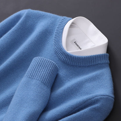 Plush Relaxed Men's Crewneck Sweater - Oversized Knit