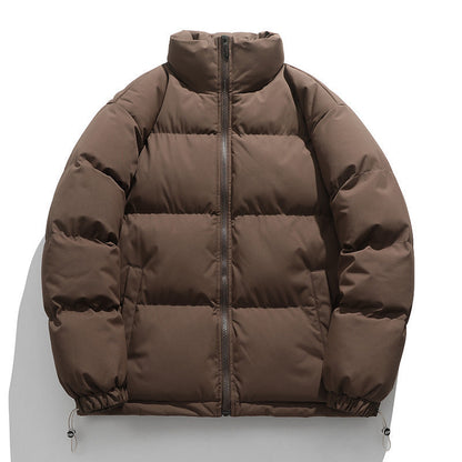 Relaxed Warm Men Down Coat - Boxy Puffer, Polyester, Urban