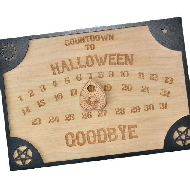 Halloween2025 Edition Countdown Calendar Rustic Wall Decor