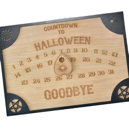 Halloween2025 Edition Countdown Calendar Rustic Wall Decor