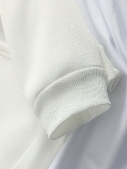 Plush Women Oversized Hoodie - Drop Shoulder, Polyester