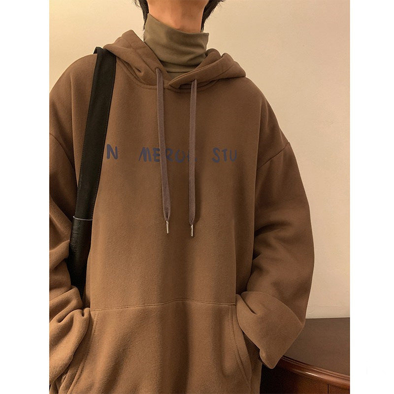 Men's Oversized Hooded Sweater - Relaxed Fit, Casual