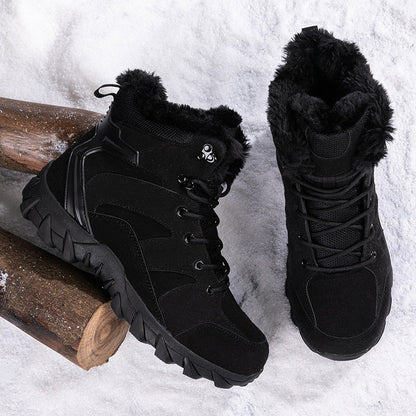 Men's Insulating Snow Boots - Mid Tube, Cowhide, Winter
