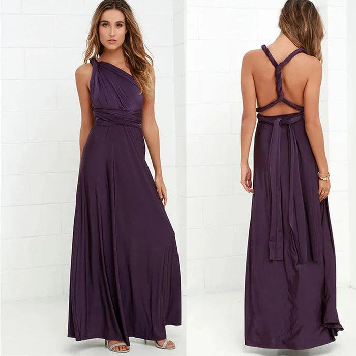 Chic Women's Wrap Dress with Elastic Waist, Soft Breathable Fabric, Versatile Summer and Formal Style-4