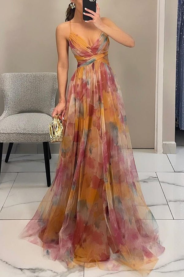 Floral Maxi Dress for Women, Adjustable Back Closure, Summer Wedding Guest Dress, Elegant and Comfortable-4