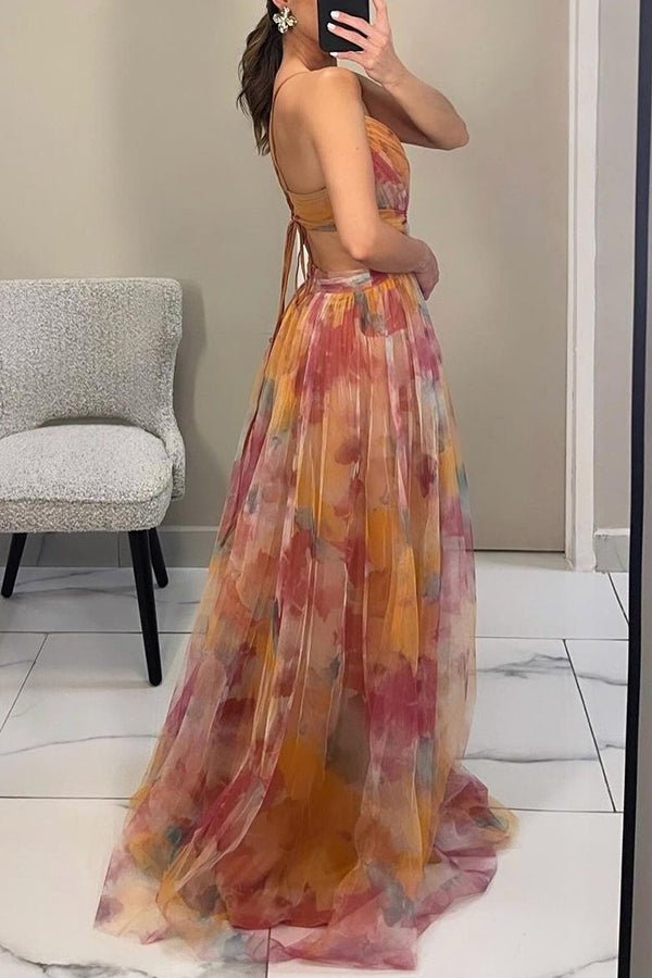 Floral Maxi Dress for Women, Adjustable Back Closure, Summer Wedding Guest Dress, Elegant and Comfortable-6