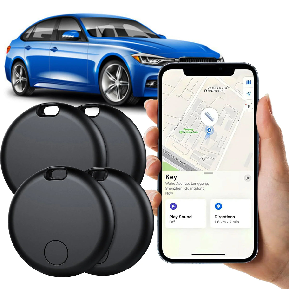 GPS Airtag Tracker Key Finder Bluetooth Locator No SIM