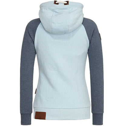 Plush Women’s Hoodie Jacket - Raglan, Cotton, Casual