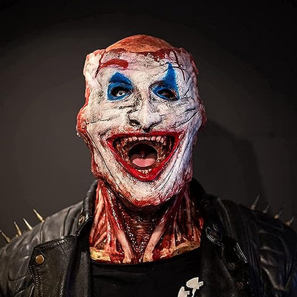 Creepy Full-Face Double Layer Halloween Mask - Terrifying Costume Accessory for Adults, Great for Parties and Events