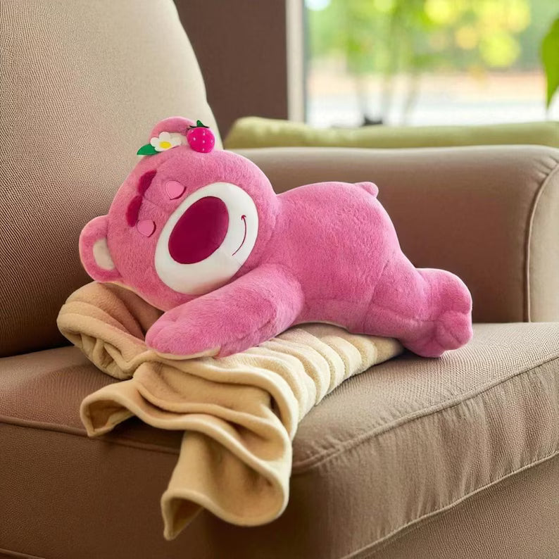 Plush Lotso Strawberry Bear Pillow - 90cm Stuffed Toy, A Sweet Valentine's Day Gift & Festivals