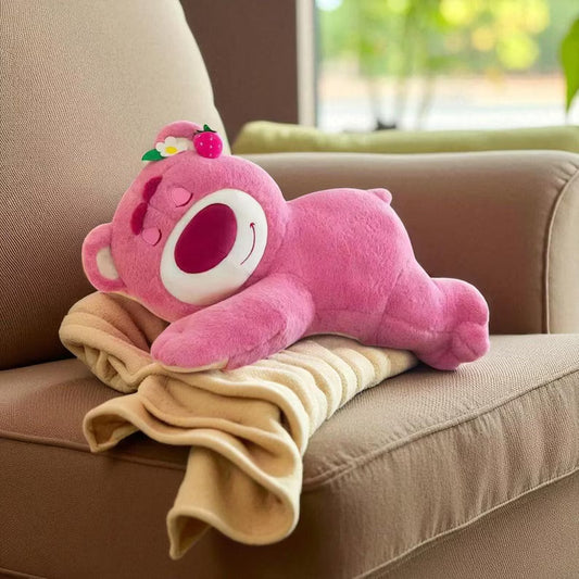 Plush Lotso Strawberry Bear Pillow - 90cm Stuffed Toy, A Sweet Valentine's Day Gift & Festivals