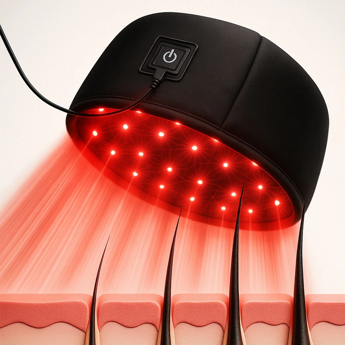 Red Light Therapy Cap Hair Growth Helmet Pain Free At Household
