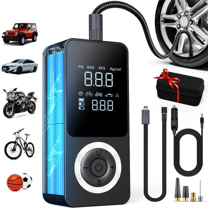 Tire Inflator Travel-Friendly Digital Pump With Auto Shutoff