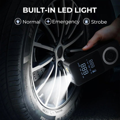 Tire Inflator Travel-Friendly Digital Pump With Auto Shutoff