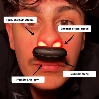 Light Red Nasal Therapy Device Clear Breathing Aid