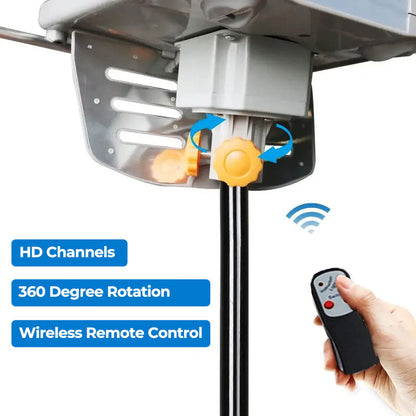 HD Outdoor TV Antenna 990 Mile Range Rotatable Mast