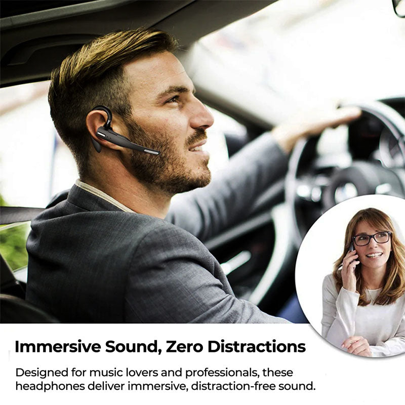 Bluetooth 5.1 Dual Cordless Neckband Headset Noise Cancel