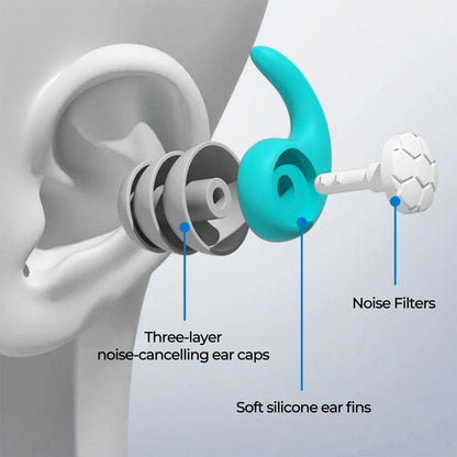 Cancelling Noise Silicone Earplugs Reusable Sleep Aid