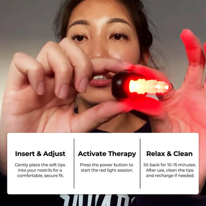 Light Red Nasal Therapy Device Clear Breathing Aid