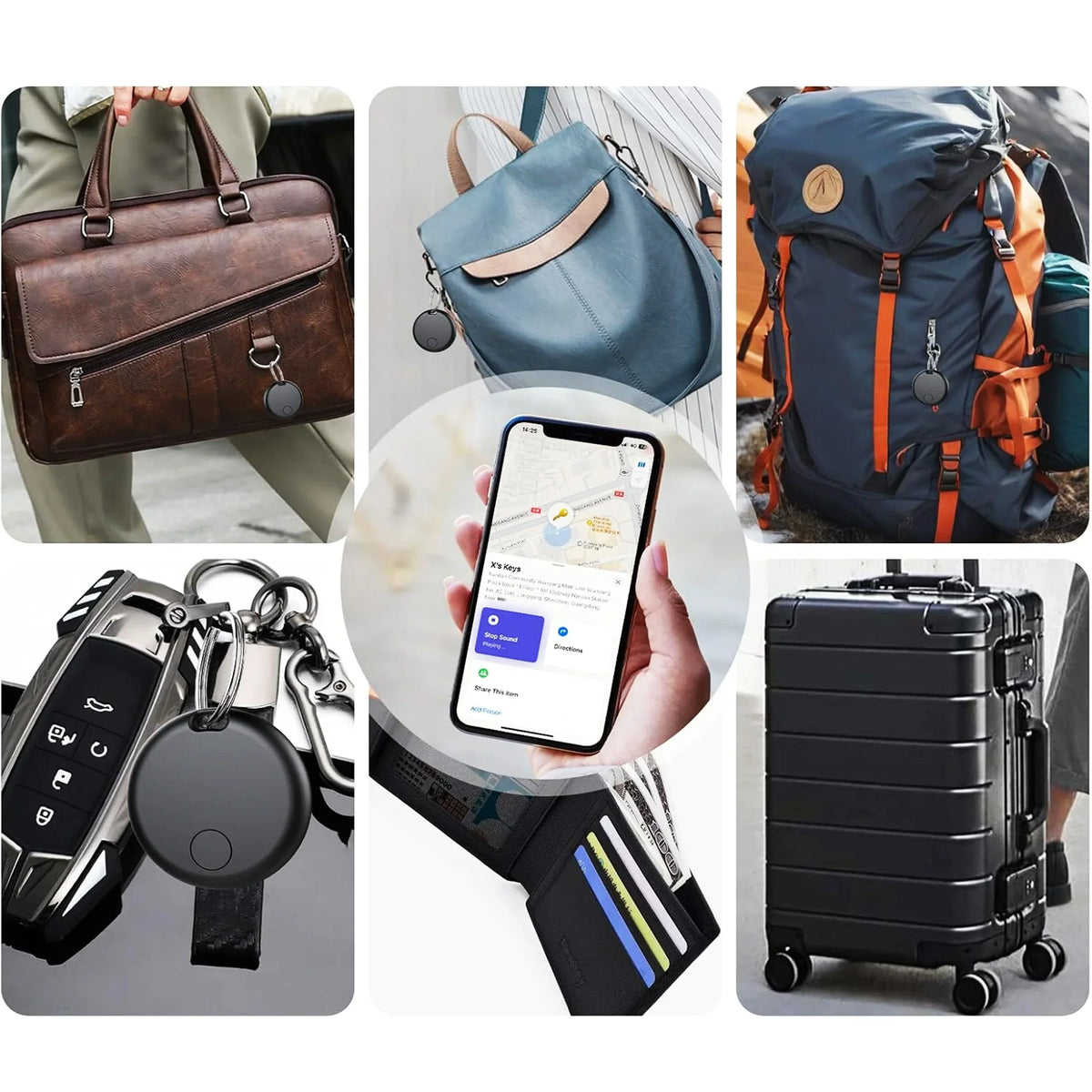 GPS Airtag Tracker Travel-Friendly Iphone Android No Subscription