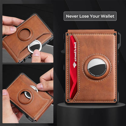 AirTag2025 Edition Wallet Leather Slim RFID Blocking Wallet