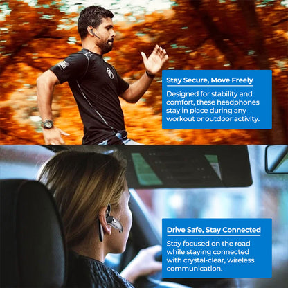 Bluetooth 5.1 Dual Cordless Neckband Headset Noise Cancel