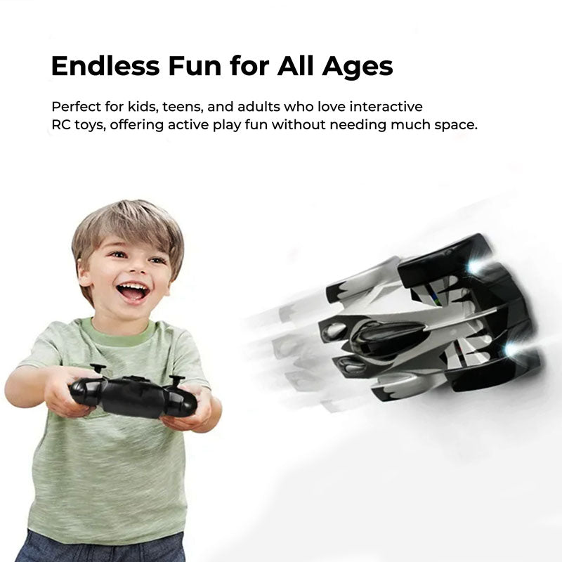 Wall RC Car Remote Control Stunt Vehicle Indoor Play
