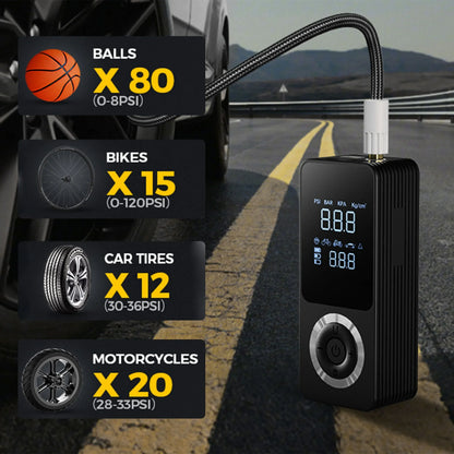 Tire Inflator Travel-Friendly Digital Pump With Auto Shutoff