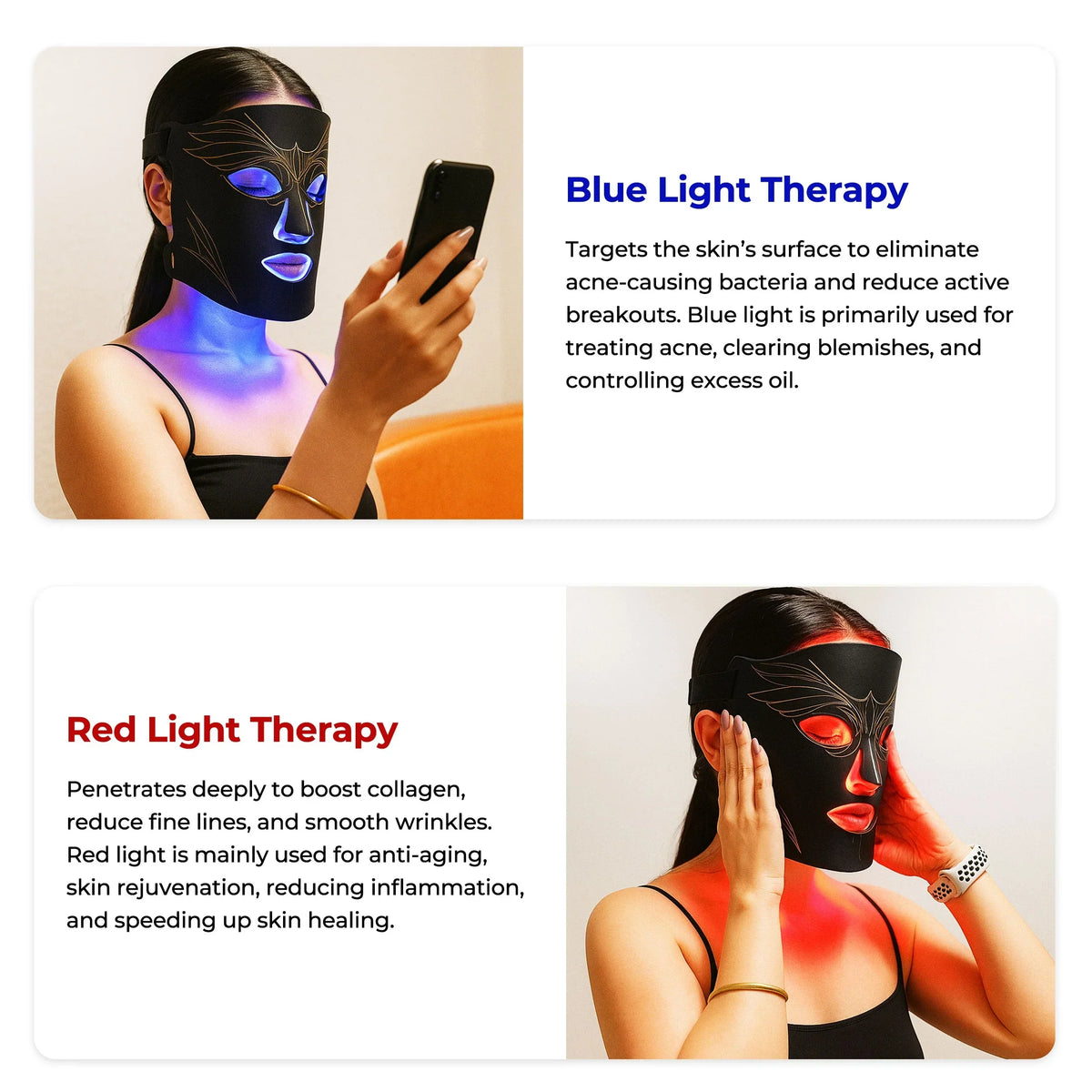 Red2025 Edition Light Therapy Mask Travel-Friendly Anti Aging Travel