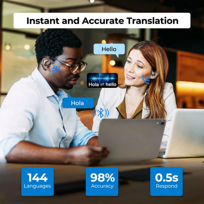 Translation Earbuds 144 Languages Cordless AI Translator
