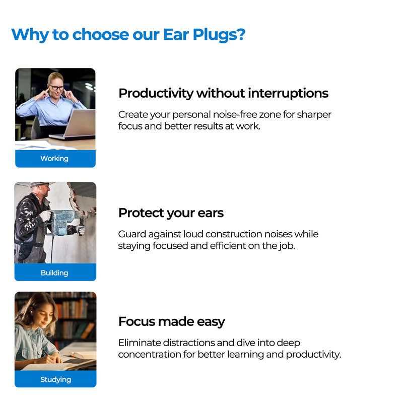 Cancelling Noise Silicone Earplugs Reusable Sleep Aid