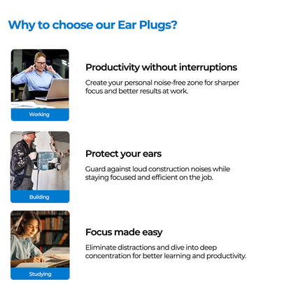Cancelling Noise Silicone Earplugs Reusable Sleep Aid