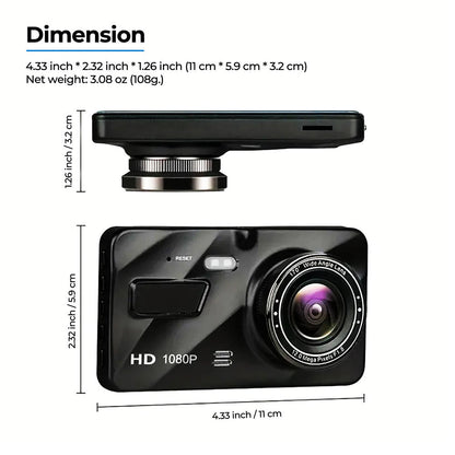 Dual UHD Dash Cam With Night Vision And Parking Monitor