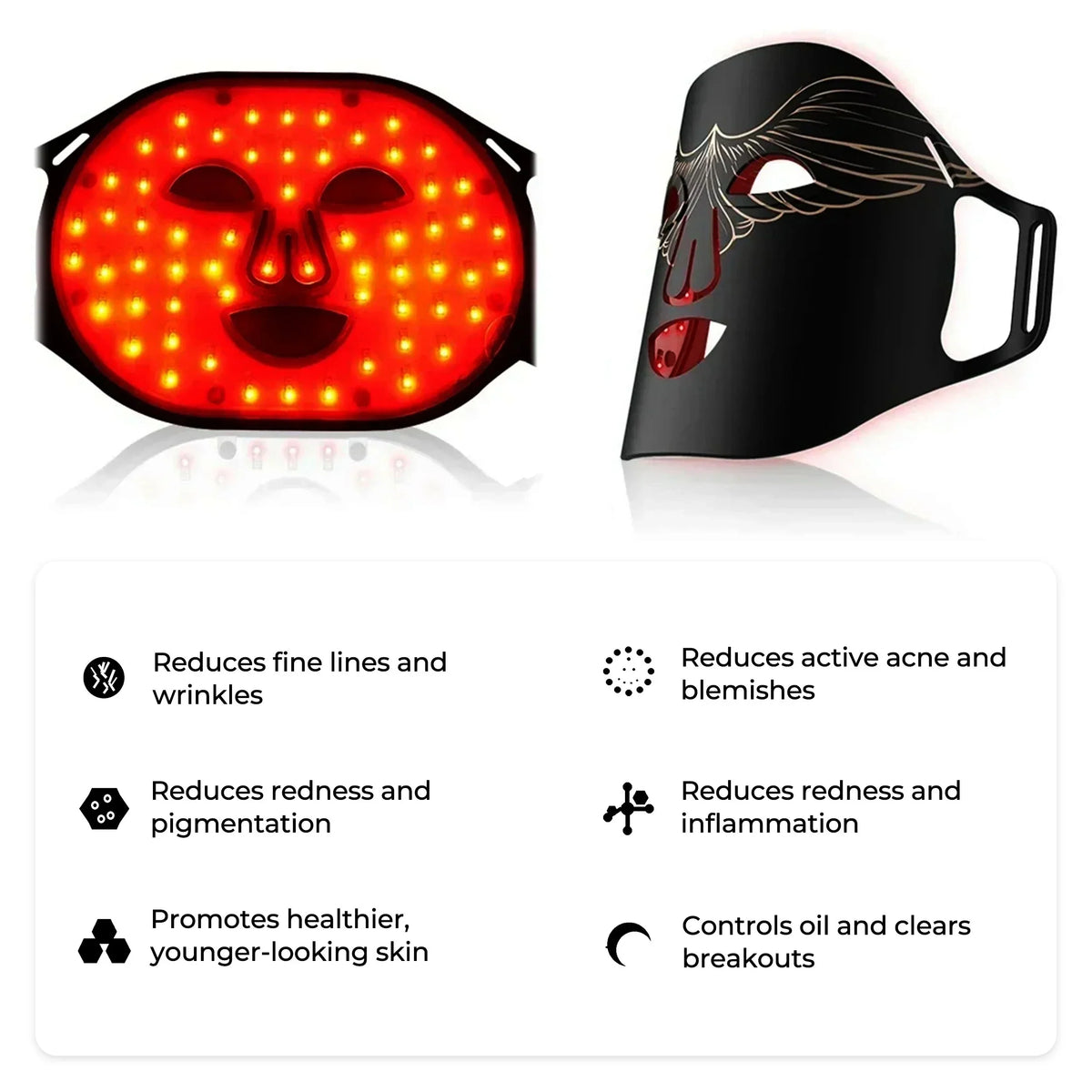 Red2025 Edition Light Therapy Mask Travel-Friendly Anti Aging Travel