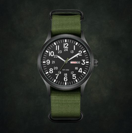 Water-Resistant, Scratch-Resistant, Nylon Strap, Rugged Outdoor Design – Adventure Men’s Watch