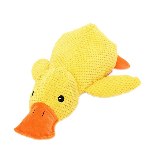 Toy Dog Yellow Calming Duck Plush Low Quack Sound Holiday Gift Idea For Dogs