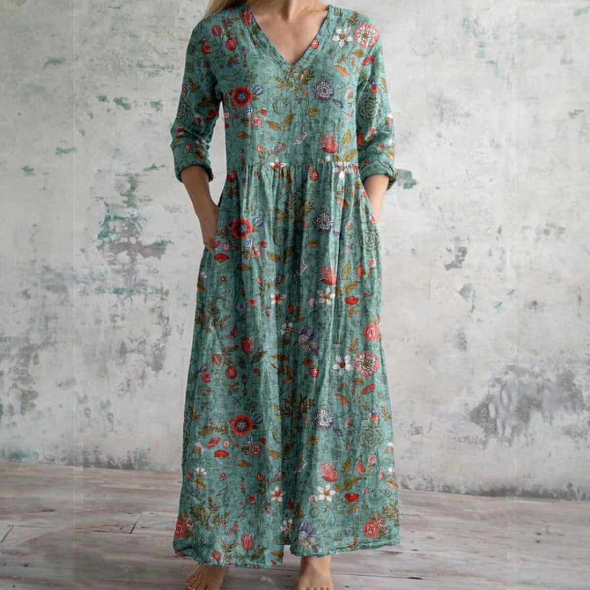 Elegant Floral Summer Dress for Women - Versatile Wedding Guest and Formal Occasions-1