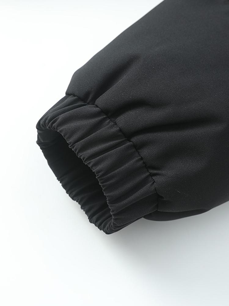 Light Men's Puffer Jacket - High Collar, Polyester