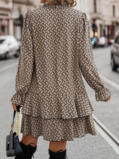 Boho Women's Dress in Beige, Flattering Fit and Lightweight Fabric for Casual and Elegant Occasions, Sizes S-XL-2