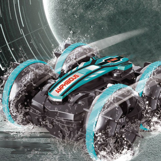 Remote All-Terrain Control Stunt Vehicle - Double-Sided Drifting Car with LED Wheels, Outdoor Adventure Toy for Boys