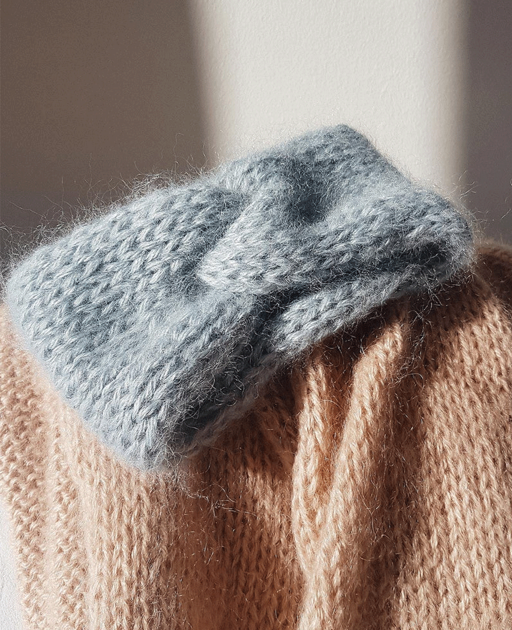 Plush Cozy Womens Knitted Headband - Twisted Mohair Warmth