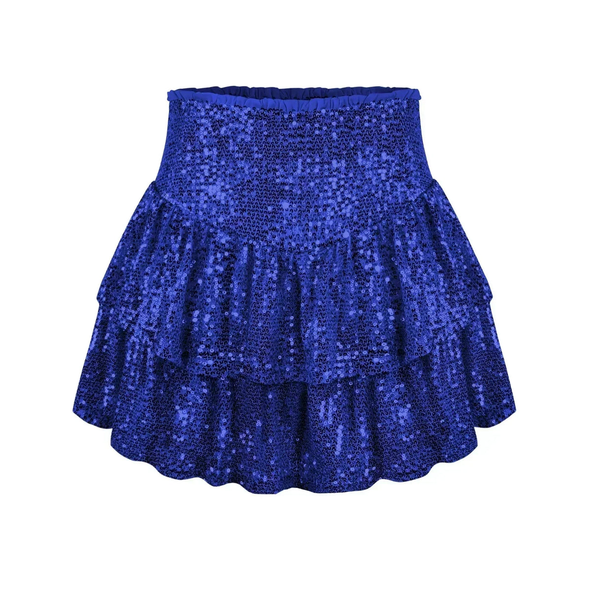 Variant image for Fluttering Sequin Skirt in Silver, Gold, Black, Pink, and More - Elegant Party Wear with Comfortable Inner Lining-25