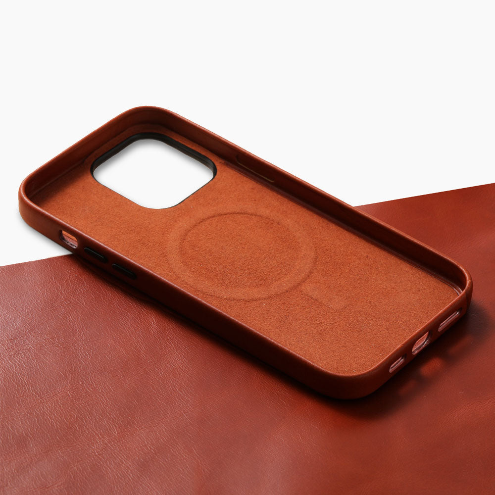 Leather IPhone 15 Case Top-Grade Slim Protective Cover