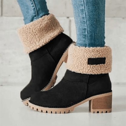 Women’s Insulating Winter Boots - Mid Calf Suede Cozy Lining