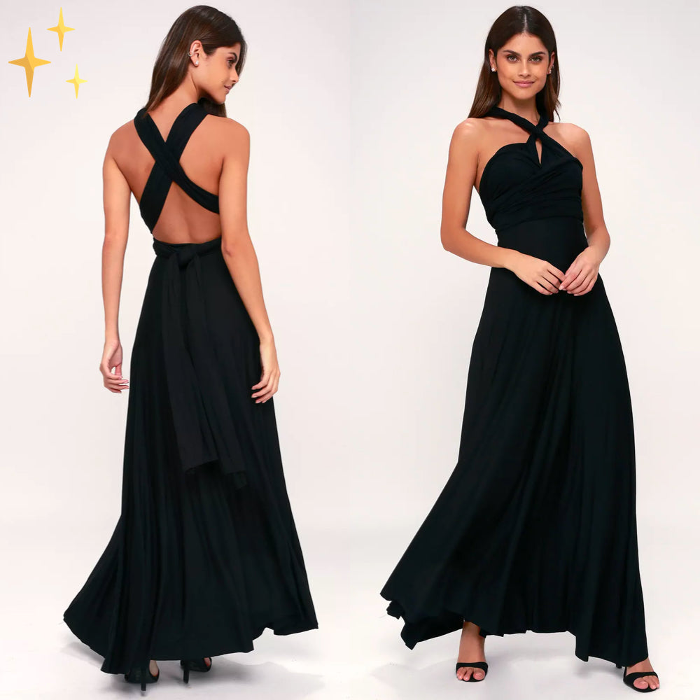 Variant image for Elegant Floral Maxi Dress for Women - Flattering Wrap Design, Comfortable Fabric, Versatile Long Dress for Any Occasion-13