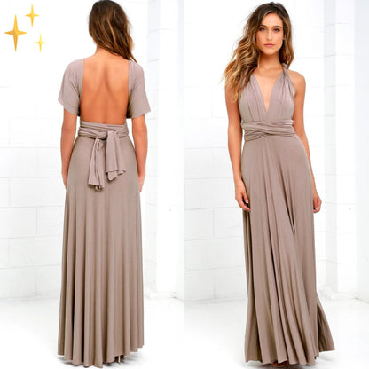 Variant image for Elegant Floral Maxi Dress for Women - Flattering Wrap Design, Comfortable Fabric, Versatile Long Dress for Any Occasion-9