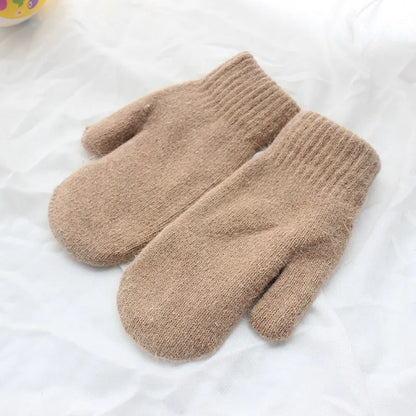 Women Warm Mittens - Ribbed Cuff Plush Faux Fur, Winter