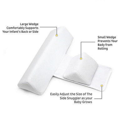 Flexible Anti-Roll Baby Pillow - Comfort-Grip Side Sleep Positioner for Newborns