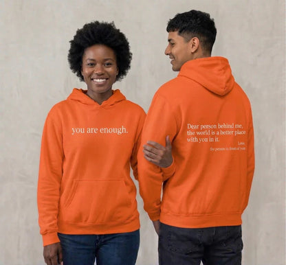 Unisex Warm Hoodie - Graphic Front-Pocket Hoodie With Back Print, Fleece-Lined, Casual Wear