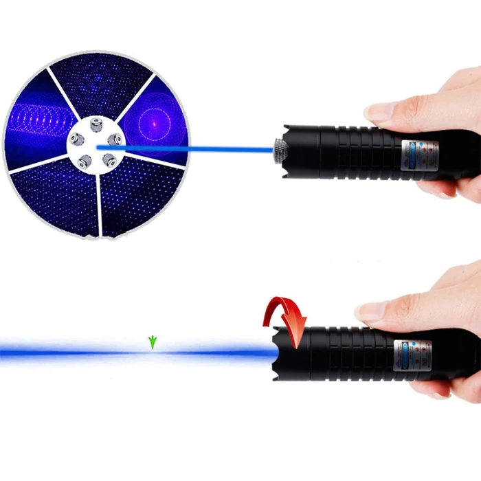 Laser Blue Torch 450Nm Tactical Flashlight Survival Gear